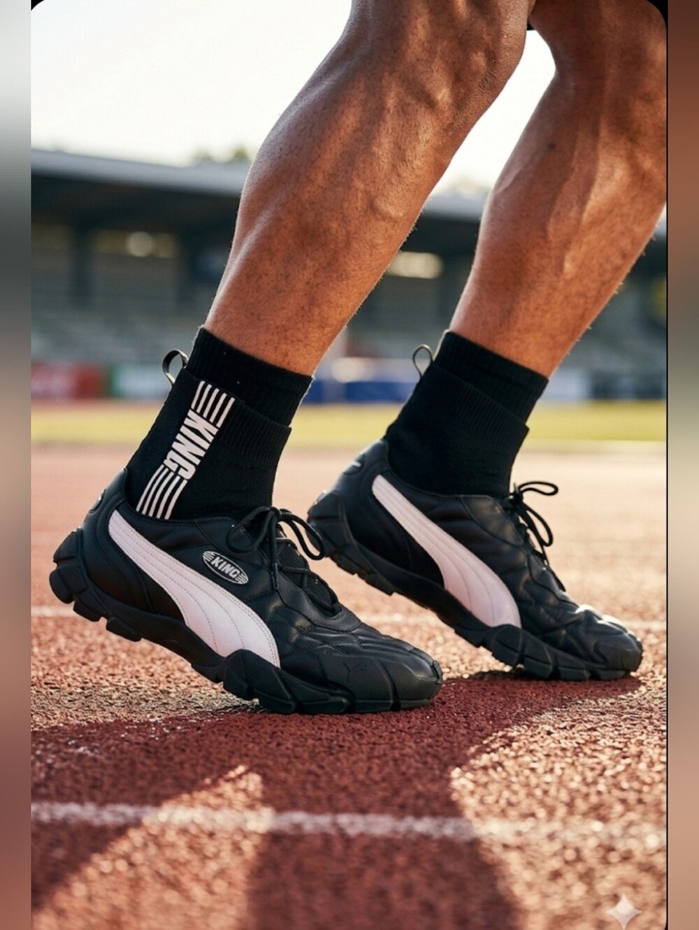 Puma King Centaur Men's Limited-Edition Sock Sneakers / Sz 10.5 / Black, white